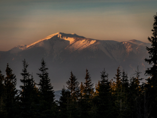 Sunset over the Schneeberg